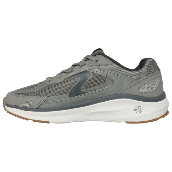 Skechers Leather Overlay Mesh Lace Up